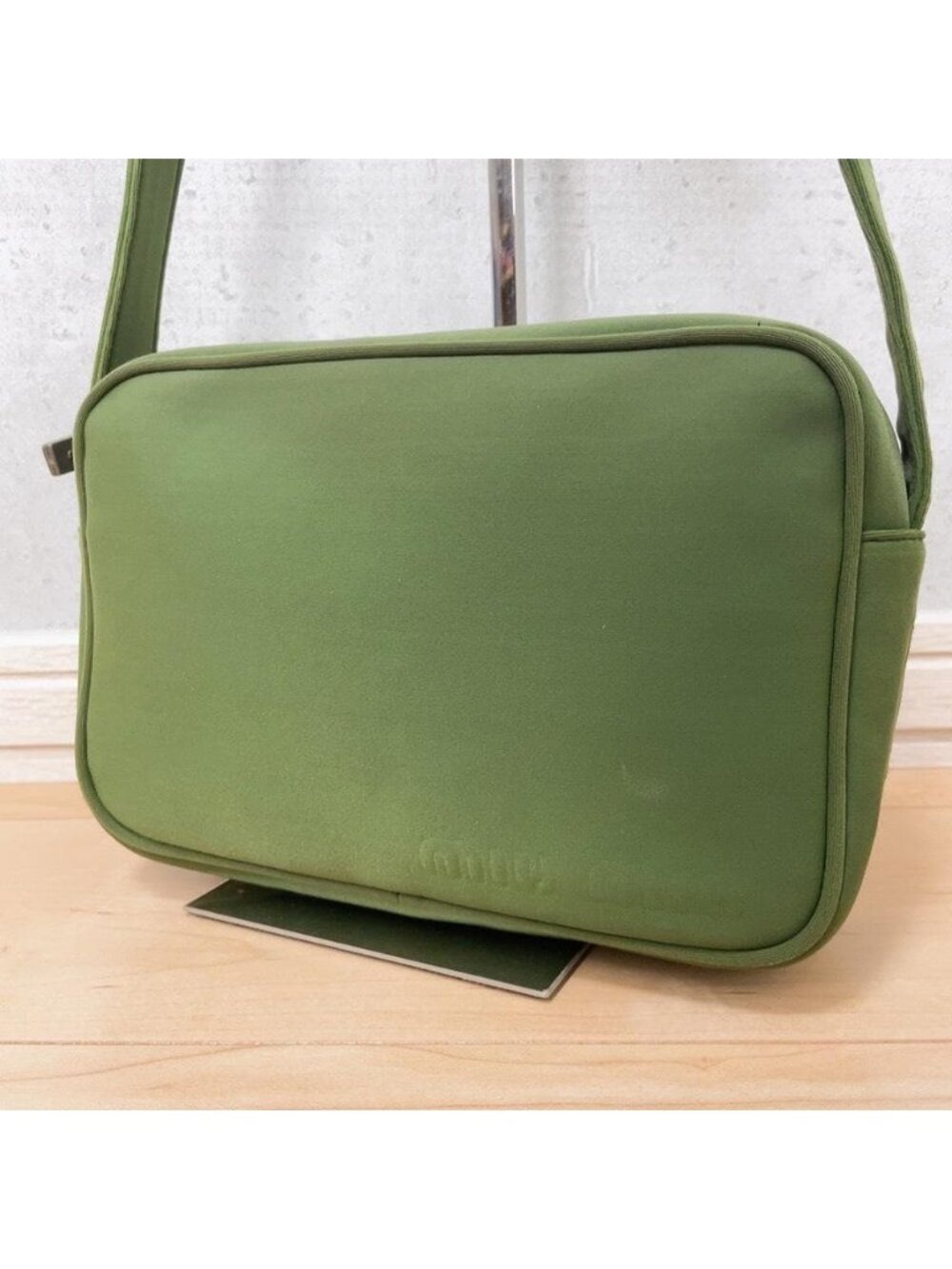 Miu Miu | Bags | Miu Miu Archive Shoulder Bag Khaki Logo | Poshmark
